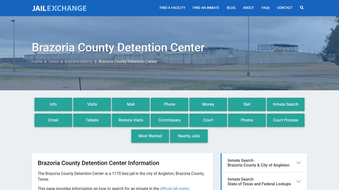 Brazoria County Detention Center, TX Inmate Search, Information